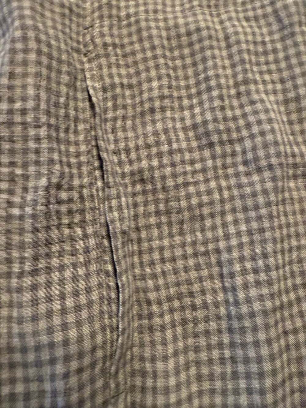 Eileen Fisher Gingham Check Short Sleeve Button-Down Shirt Dress Size Large - Picture 5 of 6